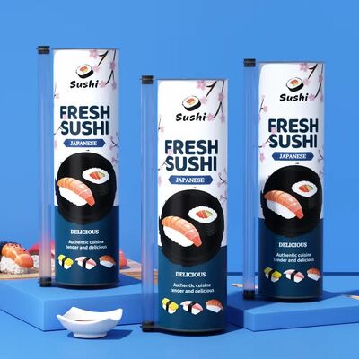 Eco-friendly Food Grade Sushi Packaging Paper Tube with Customized Logo
