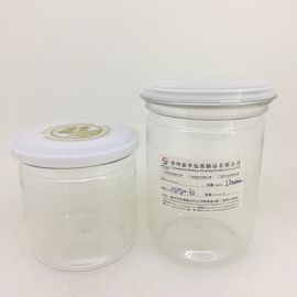 Air - Proof Clear Plastic Cylinder Containers For Canned Food , Beverage