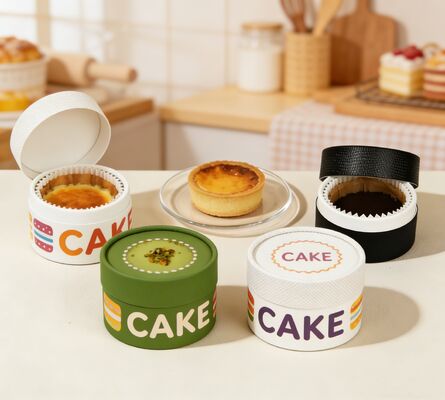 Eco-friendly Custom High Temperature Paper Tube for Baking Cake Dessert Food Grade Paper Cylinder Canister Packaging