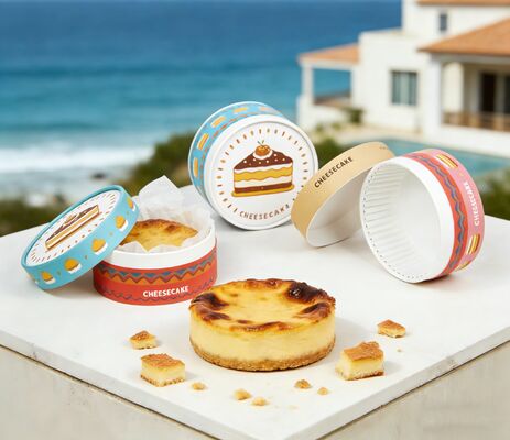 Eco-friendly Custom High Temperature Paper Tube for Baking Cake Dessert Food Grade Paper Cylinder Canister Packaging