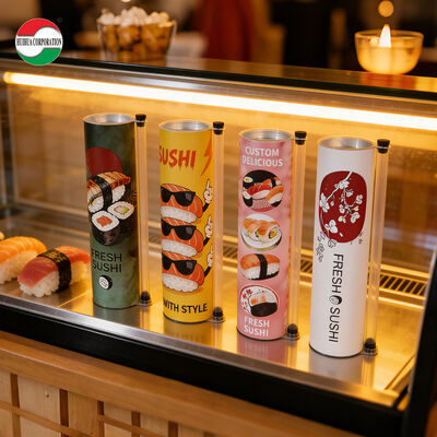 OEM 52mm 220mm Sushi Push-Up Tube and PP Sauce Tube Set for Soy Sauce Syrup Take away Condiments Food Packaging Length