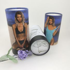 Bikini / T - Shirt Cardboard Tube Packaging Matt Lamination With Inside And Outside