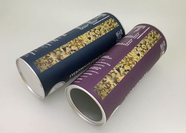 Aluminium Foil Lining Paper Tube Packaging / Oatmeal Container 83mm Diameter 230mm Height