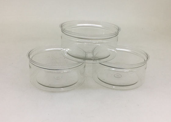 65 x 32mm Clear Pet Jars With Easy Open End And Plastic Cap For Canabis Packaging