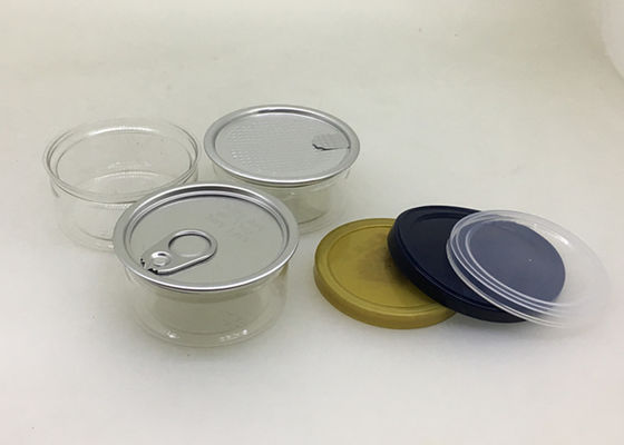 65 x 32mm Clear Pet Jars With Easy Open End And Plastic Cap For Canabis Packaging