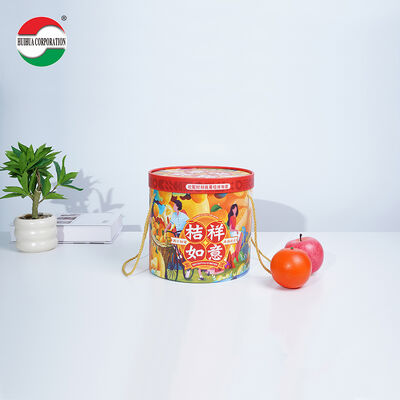 Customized Size Kraft Paper Tube Packaging with Metal Lid for Fruits - Biodegradable and Sustainable