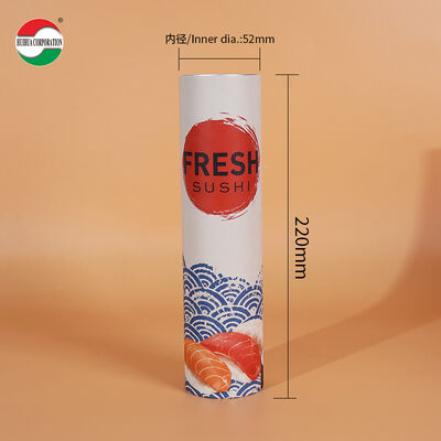 New Design Eco-Friendly Custom Printed Food Grade Pop Push Sushi Recycled Craft Paper Materials for Wholesale Retail Sushi Tube