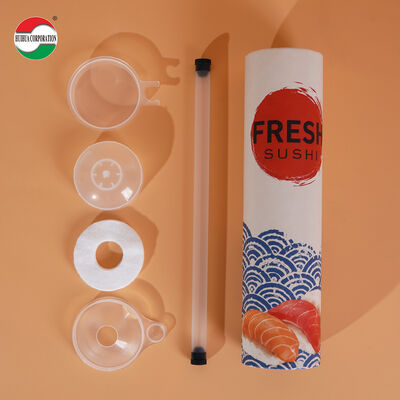New Design Eco-Friendly Custom Printed Food Grade Pop Push Sushi Recycled Craft Paper Materials for Wholesale Retail Sushi Tube