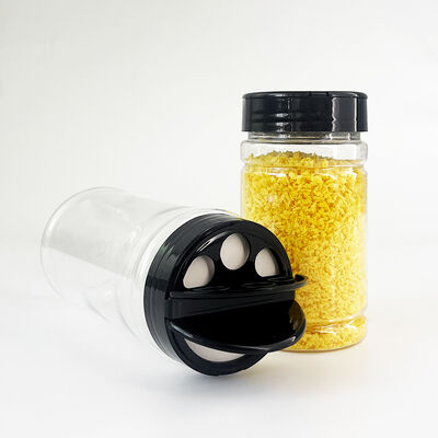 Clear Plastic PET Seasoning Shaker Storage Jars with Black Screw Top Kitchen Accessories 100ml 170ml 250ml 400ml spice bottle