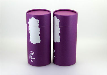 Food Grade Paper Tube Chocolate Packaging , Embossing Printing round canister