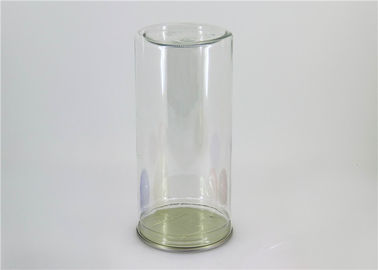 Large capacity  food grade Clear Plastic Cylinder PET canister For dry fruit , nut