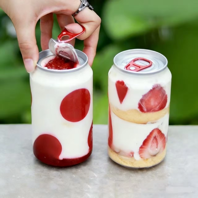 Food Grade PET Plastic Jar and Beverage Can with Customizable Size and Easy Open Lid for Juice and Yogurt