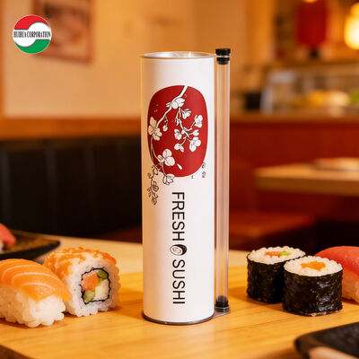 Custom Sushi Paper Tube Packaging – Eco-Friendly Round Paper Canister for Sushi Rolls & Takeaway Food