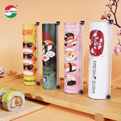 Custom Sushi Paper Tube Packaging – Eco-Friendly Round Paper Canister for Sushi Rolls & Takeaway Food