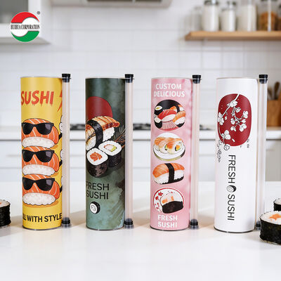 Custom Sushi Paper Tube Packaging – Eco-Friendly Round Paper Canister for Sushi Rolls & Takeaway Food