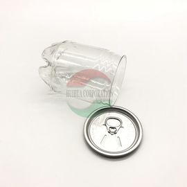 250ml Cylinder Transparent Plastic Soft Drink Cans With Lid SGS FDA QS