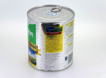 Circular Tin Plate Food Cans round matal canister , 0.23mm thickness