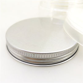 100ml Clear Plastic Cylinder With Aluminum Lid / Empty Cosmetic Jars