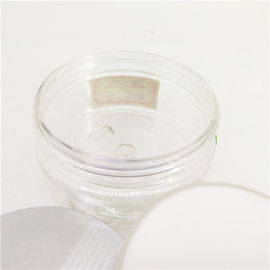 100ml Clear Plastic Cylinder With Aluminum Lid / Empty Cosmetic Jars