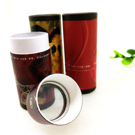 Custom Printing Matches Cylinder Box With Window / Printed Cardboard Tubes