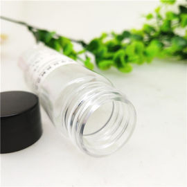 33mm Height Clear Plastic Cylinder , 40ml / 50ml Bottle Tube Mini Plastic Jars