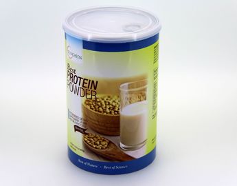 Air proof EZ open Paper Composite Rice Cans recycled round , gift tube packaging