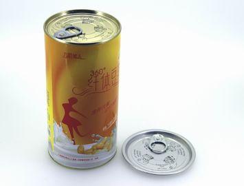 Air proof EZ open Paper Composite Rice Cans recycled round , gift tube packaging