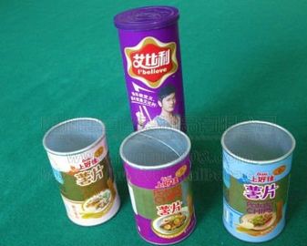 Environmental Dry Fruits / Chips Paper Composite Cans , Aluminium Foil Cover