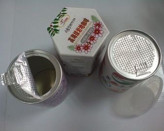 Round Nutrition Foods Airproof Paper Composite tube Cans , Paper canister