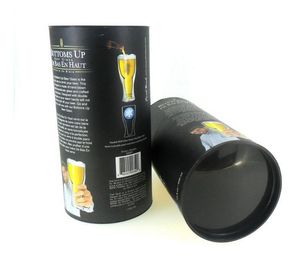 Custom black Postal Tube Can Plastic Bottom PP Cover with ISO SGS QS