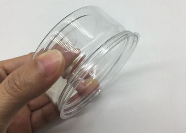 28mm Height Clear Plastic Cylinder With Peel Off Lid For Nuts , Coffee