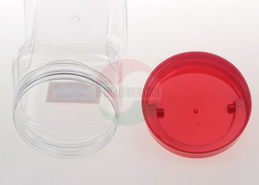 Square Food Grade Clear Plastic Jars With Silk Screen Printing