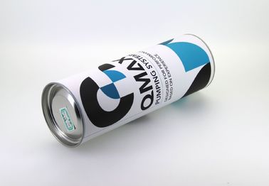 CMYK Printing Kraft Paper Cans Packaging With Silver Tinplate Lids For Wine