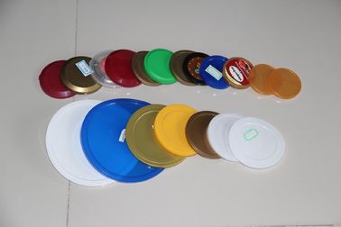 Air - proof reusable clear colorful PE tin cans lid 300# , 73 mm Diameter