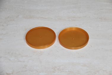 Yellow recycled Round plastic PE lid  for food paper cans , PE cover