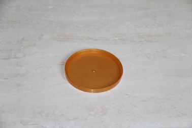 Yellow recycled Round plastic PE lid  for food paper cans , PE cover