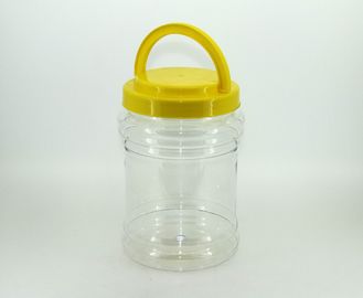 Food Grade Clear Pet Jars With Handle 190ml , clear plastic jars with lids
