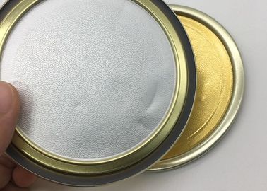 Durable Aluminium Foil Lids / Metal Or Paper Can Easy Pull Tab Lid