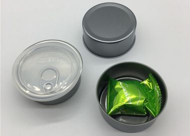 Smartbud Weed Tin Plate Cans 100ml 65*29.5mm With Easy Open Lid And Plastic Cover Herb Storage