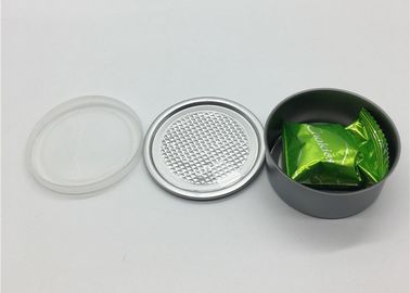 Black Tin Plate Cans 65mm Diam With 29.5mm Height Herb Flowers Air Tight Sealed Water Proof
