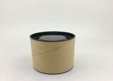 Anti - Rust Paper Tube Packaging With Metal Lid / Tea Tin Paper Cylinder Containers