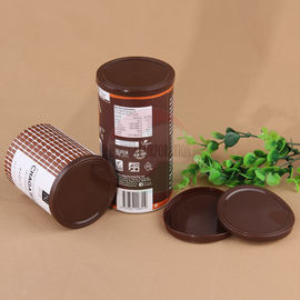 Customized Logo PE Plastic Lids 73mm Brown Color For Paper Pop Can