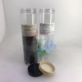 Environmental Clear Plastic Cylinder With Screw Lid /  Pet Cashew Nuts Can