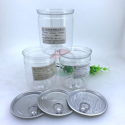 100ml 200ml 300ml 400ml 500ml 600ml 700ml 800ml 900ml 1000ml Cylinder Clear Plastic Jar Container with Flip Top For Food Storage PET Candy Jar