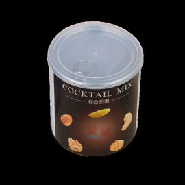 Custom Round Kraft Paper Cans Packaging For Nuts , Cookies