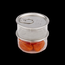 Transparent PET Plastic Storage Jam Packaging Jar With Aluminum Lid