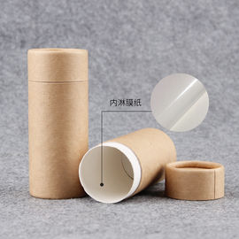 Essential Oil Round Kraft Paper Cylinder Containers easy open end