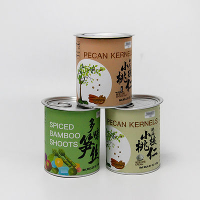 Airtight Paper Tube Cans Packaging With Easy Open Lid Tamper Proof