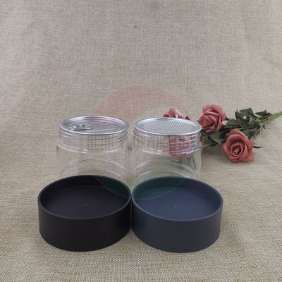 Black Lid Plastic Jars PET Material Transparent Storage Cans Food Packaging And Sub-Packaging For Storage Boxes