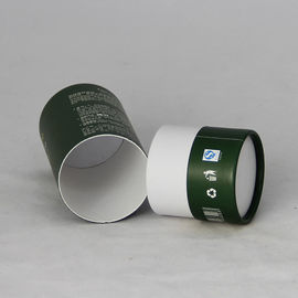 Food Grade SGS-FDA Certidied Green Cylindrical  Paper Can Packaging for Cosmetic Bottles